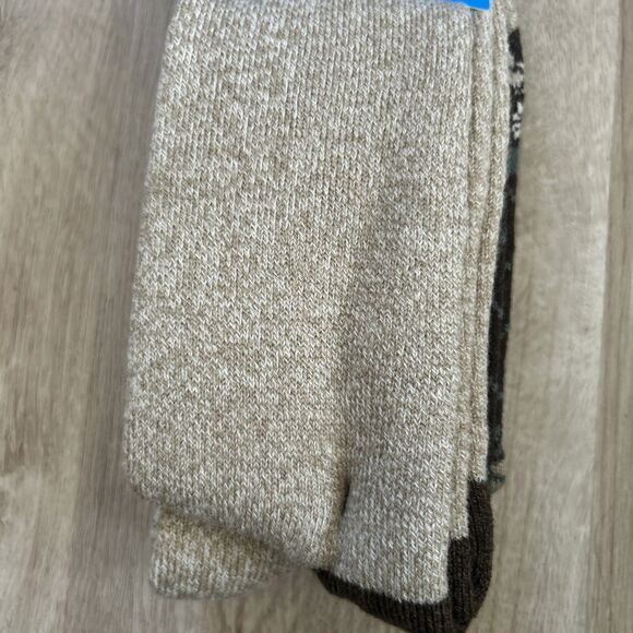 Columbia Fleece Lined Thermal Crew Socks 2Pk Brown Midweight Men’s Size 6-12 NWT - Picture 7 of 9